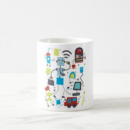 Robot Doodles Coffee Mug