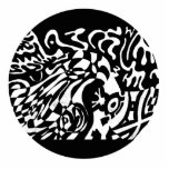 "Robot Dreams" B&W Abstract  Art Cutout<br><div class="desc">What might a Robot's dream look like? Who knows,  but this sure is a cool abstract. By artist Rebekah McLeod</div>