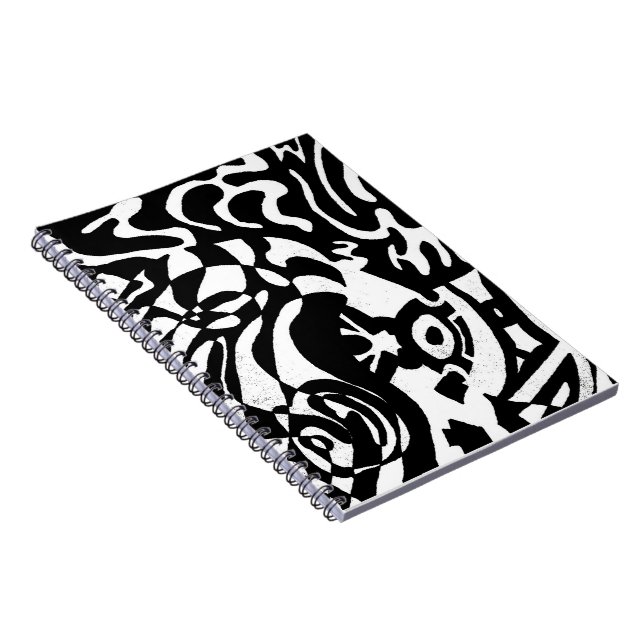 "Robot Dreams" B&W Abstract  Art Notebook (Right Side)