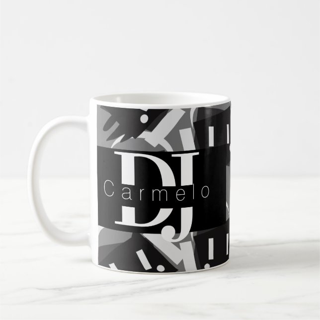 Robot Dripping Music Producer Night Club Coffee Mug (Left)