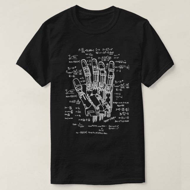 Robot Engineer Formulary  Robotics Maths AI Devel  T-Shirt (Design Front)