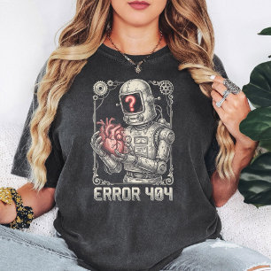 Robot Error 404 Heart Question Mark Vintage T-Shirt