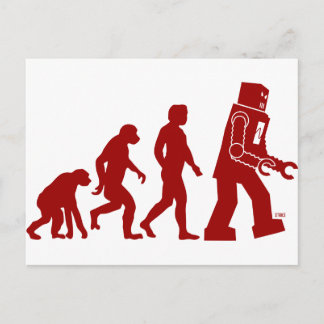 Robot Evolution - from man into robots Postcard