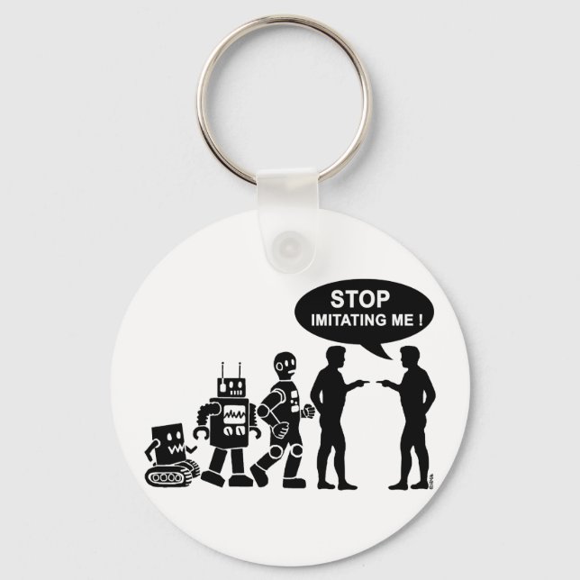 Robot evolution keychain (Front)