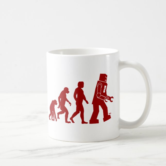 Robot Evolution of man into robot Coffee Mug (Right)