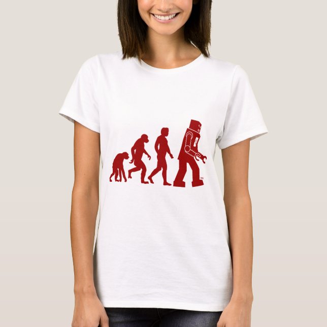 Robot Evolution of man into robot T-Shirt (Front)