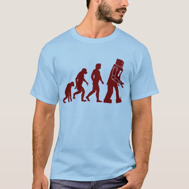 Robot Evolution of man into robot T-Shirt (Front)
