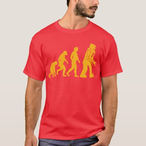 Robot Evolution Sheldon Cooper Big Bang Theory T_Shirt