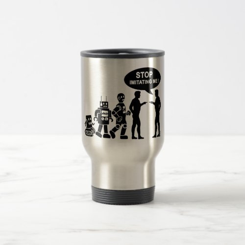 Robot evolution travel mug