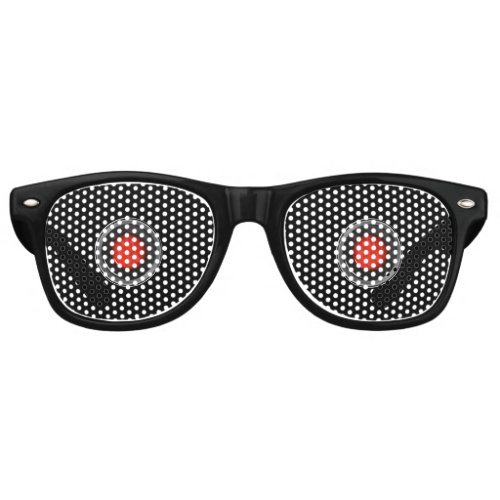 Robot Eyes Retro Sunglasses - Freak people out with these cool robot cyborg eyes, perfect quick Halloween costume.