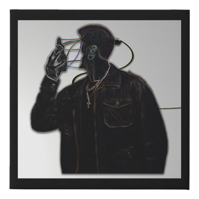 Robot Face Off Canvas Art (Front)