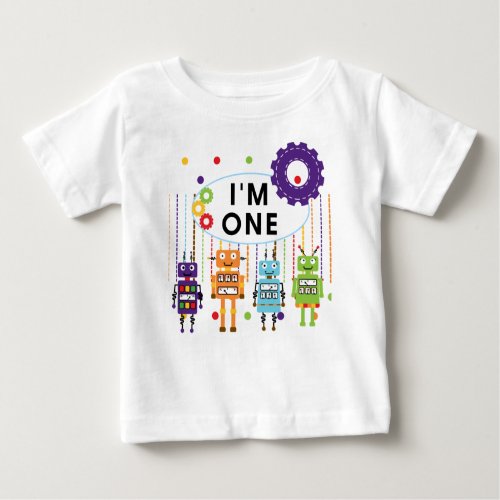 Robot First Birthday Tshirts and Gifts