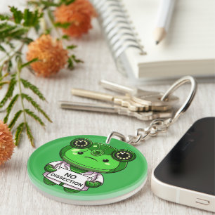 robot frog keychain