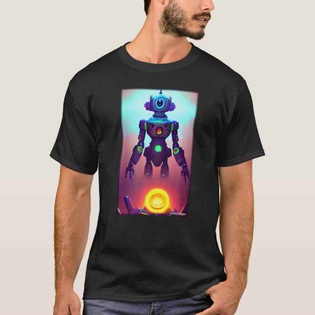 Robot Future Technology Science Sci Fi Machine 1 T-Shirt (Front)