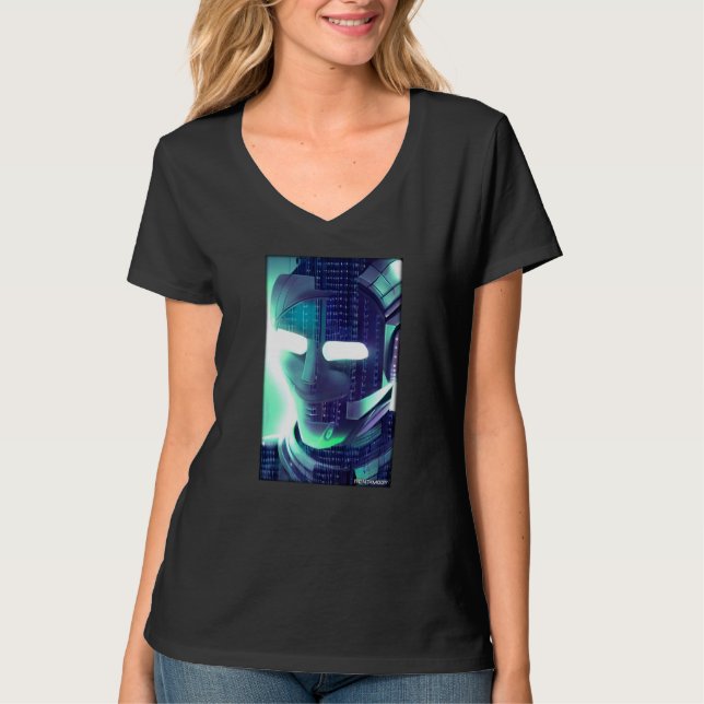 Robot Future Technology Science Sci Fi Machine T-Shirt (Front)
