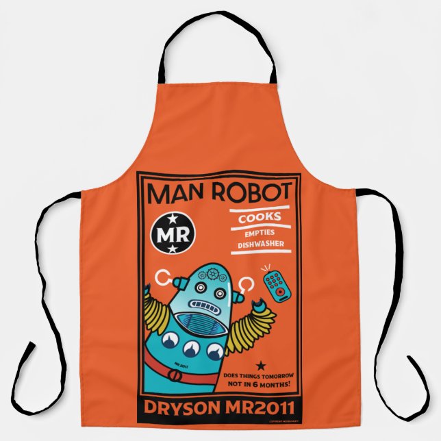Robot Gifts For Anniversary Or Wedding    Apron (Front)