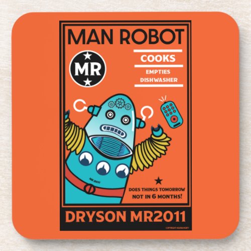 Robot Gifts For Anniversary Or Wedding     Beverage Coaster