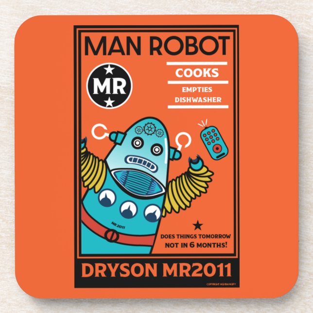 Robot Gifts For Anniversary Or Wedding     Beverage Coaster (Front)
