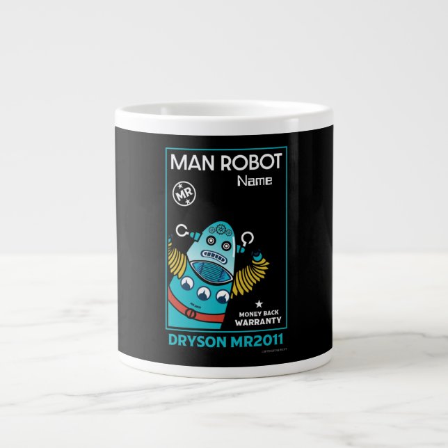 Robot Gifts For Anniversary Or Wedding    Giant Coffee Mug (Front)
