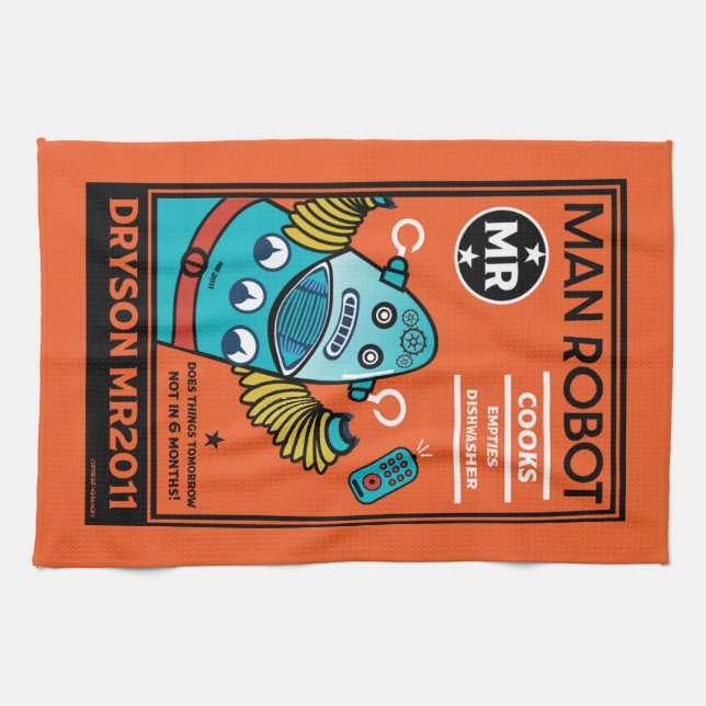 Robot Gifts For Anniversary Or Wedding   Kitchen Towel (Horizontal)