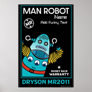 Robot Gifts For Anniversary Or Wedding Poster