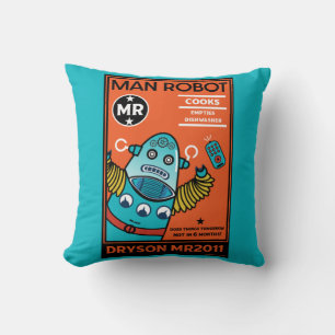 Robot Gifts For Anniversary Or Wedding Two-Tone C Throw Pillow