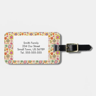 Robot Girl and Garden Kids Pattern Luggage Tag