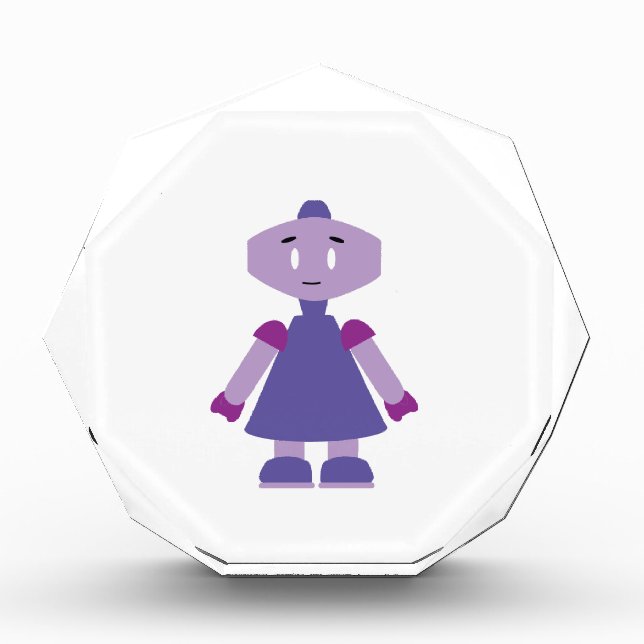 Robot girl cartoon award (Front)