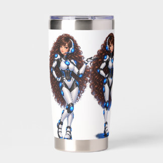 robot girl insulated tumbler