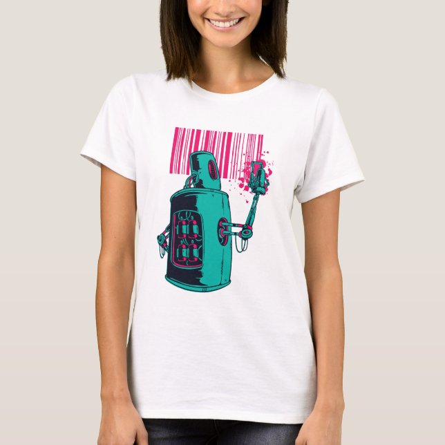 Robot Graffitti T-Shirt (Front)