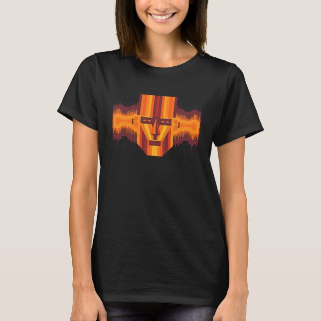 Robot Head Beam Flashes Light Flash Technology Ret T-Shirt (Front)
