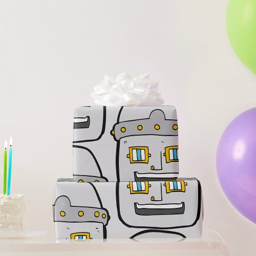 Robot Head Wrapping Paper