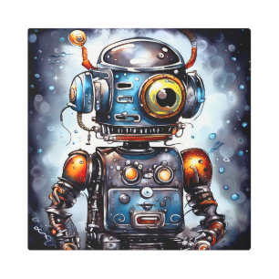 Robot I Metal Print