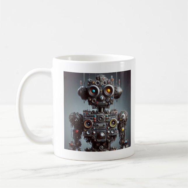 Robot-Inspired Boys' s Coffee Mug (Left)