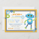 Robot Invitation / Robot Party / Robot Birthday at Zazzle
