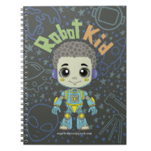 Robot kid Spiral Notebook