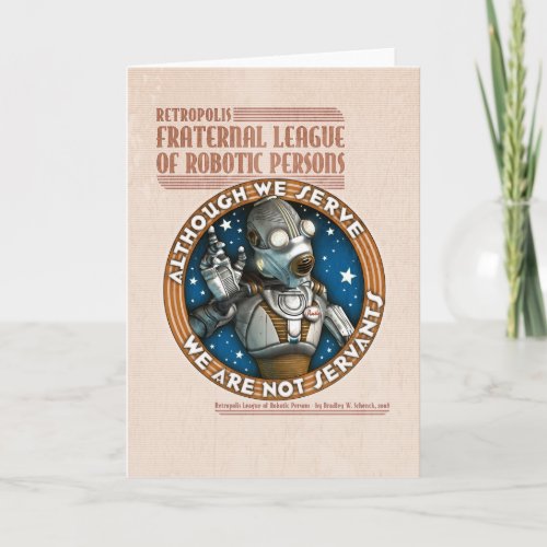 Robot Labor Union Greeting Card