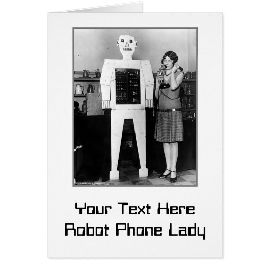 Robot, Lady, Phone Cards (Front)