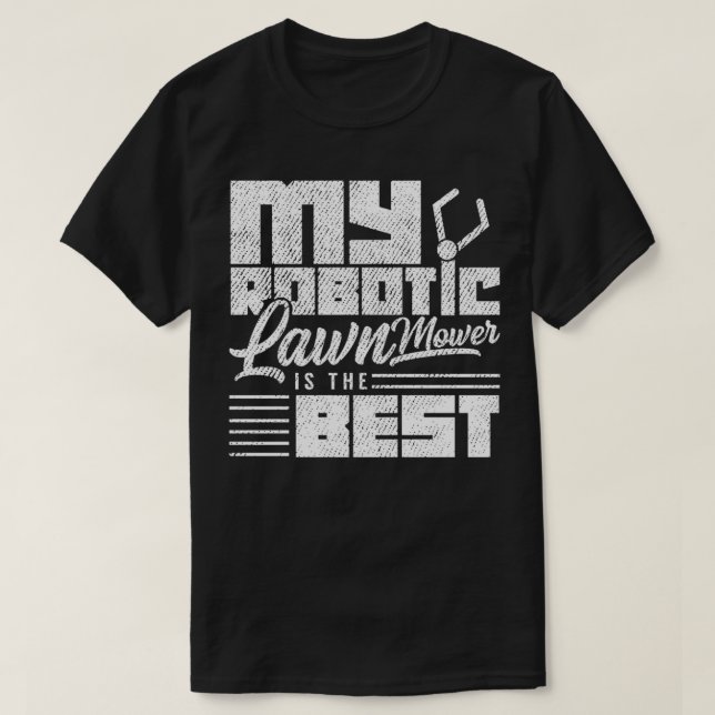 Robot Lawnmower robotic T-Shirt (Design Front)