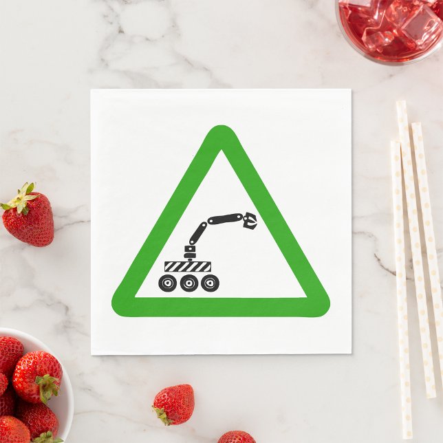 Robot Machine With Extendable Arm Sign Napkins (Creator Uploaded)