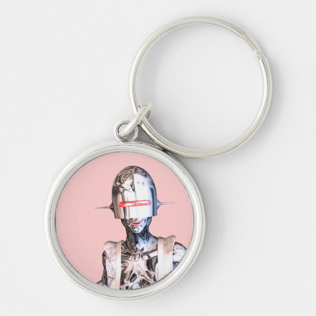 robot maid keychain (Front)