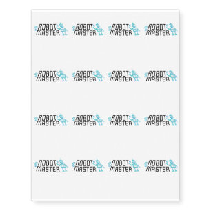 Robot Master Robotics Engineer Program Streamm Temporary Tattoos