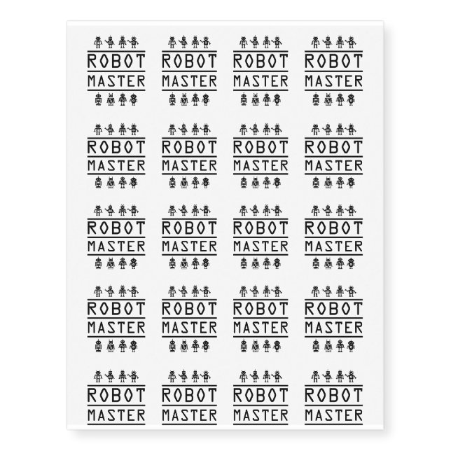 Robot Master Robotics Engineering Program Stream Temporary Tattoos (Front)