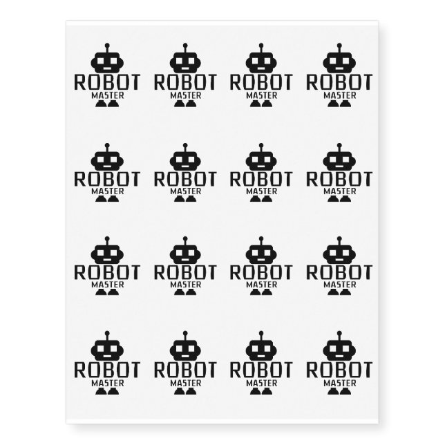 Robot Master  Robotics Engineering Program Streamm Temporary Tattoos (Front)