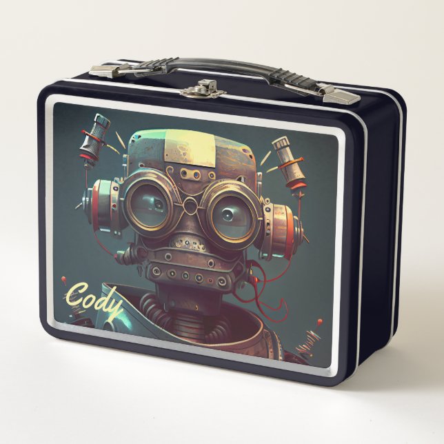 Robot Metal Lunch Box (Front)