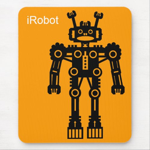 Robot Mk I iRobot _ Orange Mouse Pad