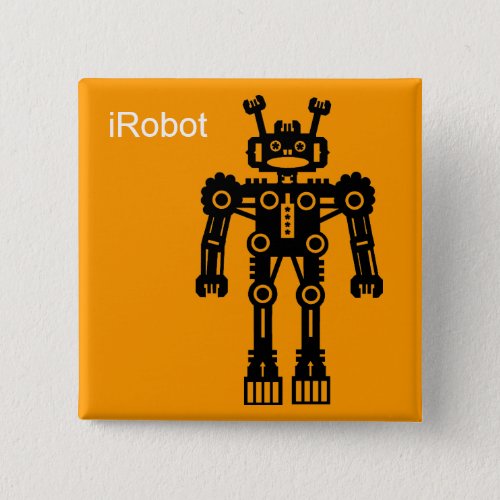 Robot Mk I iRobot _ Orange Pinback Button
