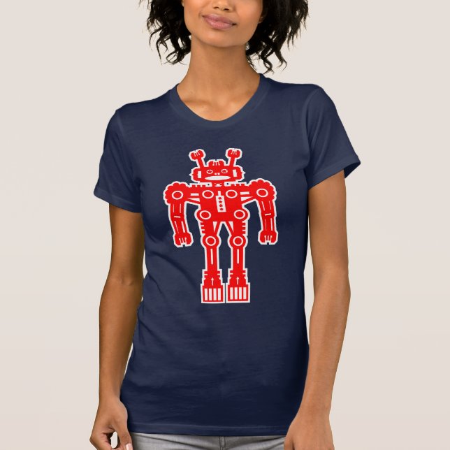 Robot Mk I - (Red) - Customized T-Shirt (Front)