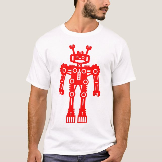 Robot Mk I - (Red) T-Shirt (Front)