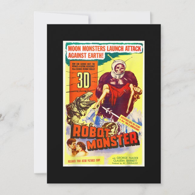 Robot Monster Halloween Horror Sci Fi Ape Outer Sp Save The Date (Front)